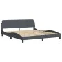 Cama con colchón terciopelo gris oscuro 180x200 cm de vidaXL, Camas y somieres - Ref: Foro24-3208452, Precio: 393,96 €, Descu...