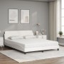 Cama con colchón cuero sintético blanco 160x200 cm de vidaXL, Camas y somieres - Ref: Foro24-3208438, Precio: 349,94 €, Descu...