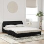 Bed with black velvet mattress 160x200 cm by vidaXL, Beds and slatted bases - Ref: Foro24-3208433, Price: 369,58 €, Discount: %