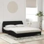 Bett mit schwarzer Samtmatratze 160x200 cm von vidaXL, Betten und Lattenroste - Ref: Foro24-3208433, Preis: 349,33 €, Rabatt: %