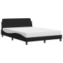 Bed with black fabric mattress 140x200 cm by vidaXL, Beds and slatted bases - Ref: Foro24-3208406, Price: 345,70 €, Discount: %