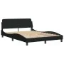 Bed with black fabric mattress 140x200 cm by vidaXL, Beds and slatted bases - Ref: Foro24-3208406, Price: 339,91 €, Discount: %