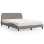Bed with taupe gray fabric mattress 120x200 cm by vidaXL, Beds and slatted bases - Ref: Foro24-3208368, Price: 348,29 €, Disc...