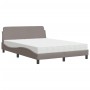 Bed with taupe gray fabric mattress 120x200 cm by vidaXL, Beds and slatted bases - Ref: Foro24-3208368, Price: 354,84 €, Disc...