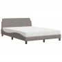 Bed with taupe gray fabric mattress 120x200 cm by vidaXL, Beds and slatted bases - Ref: Foro24-3208368, Price: 348,29 €, Disc...