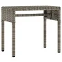 Liegestuhl mit Sonnendach und Tisch aus grauem synthetischem Rattan von vidaXL, Liegen - Ref: Foro24-368199, Preis: 211,76 €,...