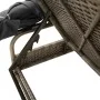 Liegestuhl mit Sonnendach und Tisch aus grauem synthetischem Rattan von vidaXL, Liegen - Ref: Foro24-368199, Preis: 211,76 €,...