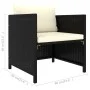 8-teiliges Gartenmöbel-Set und schwarze synthetische Rattankissen von vidaXL, Gartensets - Ref: Foro24-3059796, Preis: 481,12...