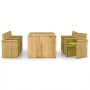 7-piece garden dining table with impregnated pine wood cushions by vidaXL, Garden sets - Ref: Foro24-3065740, Price: 708,79 €...