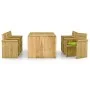 7-piece garden dining table with impregnated pine wood cushions by vidaXL, Garden sets - Ref: Foro24-3065740, Price: 698,07 €...