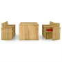 7-piece garden dining table with impregnated pine wood cushions by vidaXL, Garden sets - Ref: Foro24-3065735, Price: 743,42 €...
