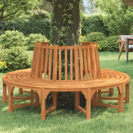 Circular tree bench solid eucalyptus wood Ø208 cm by vidaXL, garden benches - Ref: Foro24-3154103, Price: 604,46 €, Discount: %
