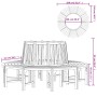 Circular tree bench solid eucalyptus wood Ø208 cm by vidaXL, garden benches - Ref: Foro24-3154103, Price: 556,35 €, Discount: %