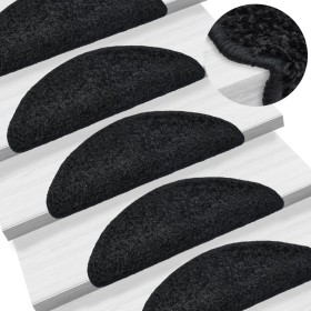 Stair tread mats 15 pcs black 56x17x3 cm by vidaXL, Stair mats - Ref: Foro24-133893, Price: 90,74 €, Discount: %
