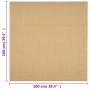 Alfombra de sisal natural 100x100 cm de vidaXL, Alfombras - Ref: Foro24-136310, Precio: 72,45 €, Descuento: %