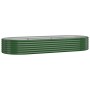 Green powder coated steel flower bed planter 249x100x36 cm by vidaXL, Pots and planters - Ref: Foro24-318993, Price: 57,78 €,...