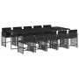 11-piece garden dining set with black synthetic rattan cushions by vidaXL, Garden sets - Ref: Foro24-3211651, Price: 816,59 €...