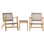 Bistro-Set 3-teilig aus beigem PE-Rattan und massivem Akazienholz von vidaXL, Gartensets - Ref: Foro24-365867, Preis: 187,26 ...