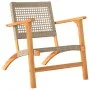 Juego de bistró 3 pzas ratán PE beige y madera maciza acacia de vidaXL, Conjuntos de jardín - Ref: Foro24-365867, Precio: 183...