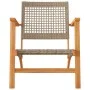 Bistro set 3 pieces beige PE rattan and solid acacia wood by vidaXL, Garden sets - Ref: Foro24-365867, Price: 183,02 €, Disco...
