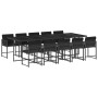 Set de comedor jardín 11 pzas con cojines ratán sintético negro de vidaXL, Conjuntos de jardín - Ref: Foro24-3211471, Precio:...