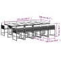 11-piece garden dining set with black synthetic rattan cushions by vidaXL, Garden sets - Ref: Foro24-3211471, Price: 655,65 €...