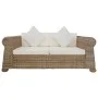 2-seater sofa with natural rattan cushions by vidaXL, Sofas - Ref: Foro24-283073, Price: 597,10 €, Discount: %