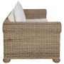 2-seater sofa with natural rattan cushions by vidaXL, Sofas - Ref: Foro24-283073, Price: 597,10 €, Discount: %