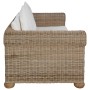 2-Sitzer-Sofa mit natürlichen Rattankissen von vidaXL, Sofas - Ref: Foro24-283073, Preis: 524,40 €, Rabatt: %