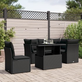 6-piece garden sofa set and black synthetic rattan cushions by vidaXL, Garden sets - Ref: Foro24-3266585, Price: 424,89 €, Di...