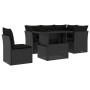6-piece garden sofa set and black synthetic rattan cushions by vidaXL, Garden sets - Ref: Foro24-3266585, Price: 424,89 €, Di...