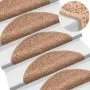 Alfombras de peldaños de escalera 15 uds beige 65x21x4 cm de vidaXL, Alfombrillas para escalones - Ref: Foro24-133902, Precio...