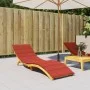 Cushion for lounger red melange fabric 200x50x4 cm by vidaXL, Cushions for chairs and sofas - Ref: Foro24-4002504, Price: 38,...