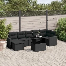8-piece garden sofa set and black synthetic rattan cushions by vidaXL, Garden sets - Ref: Foro24-3267425, Price: 553,04 €, Di...