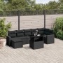 8-teiliges Gartensofa-Set und schwarze synthetische Rattankissen von vidaXL, Gartensets - Ref: Foro24-3267425, Preis: 528,39 ...