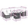8-piece garden sofa set and black synthetic rattan cushions by vidaXL, Garden sets - Ref: Foro24-3267425, Price: 553,04 €, Di...