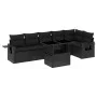 7-teiliges Gartensofa-Set mit schwarzen synthetischen Rattankissen von vidaXL, Gartensets - Ref: Foro24-3267915, Preis: 531,3...