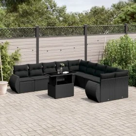 11-piece garden sofa set and black synthetic rattan cushions by vidaXL, Garden sets - Ref: Foro24-3268795, Price: 841,59 €, D...