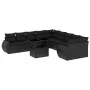 11-teiliges Gartensofa-Set und schwarze synthetische Rattankissen von vidaXL, Gartensets - Ref: Foro24-3268795, Preis: 840,97...