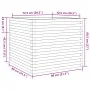 Impregnated pine wood planter 80x80x68.5 cm by vidaXL, Pots and planters - Ref: Foro24-3282483, Price: 235,48 €, Discount: %