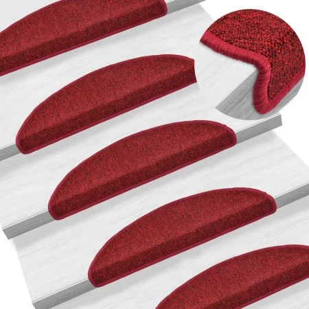 Stair mats 15 units burgundy 56x17x3 cm by vidaXL, Stair mats - Ref: Foro24-133881, Price: 56,30 €, Discount: %