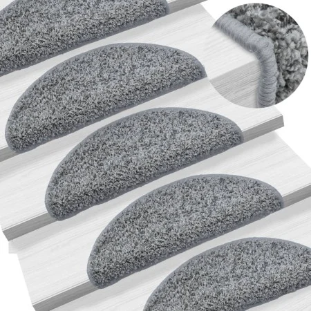 Stair tread mats 15 pcs gray 56x17x3 cm by vidaXL, Stair mats - Ref: Foro24-133892, Price: 77,20 €, Discount: %