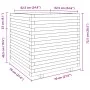 Jardinera madera maciza de pino 70x70x72,5 cm de vidaXL, Maceteros y jardineras - Ref: Foro24-3282584, Precio: 217,74 €, Desc...