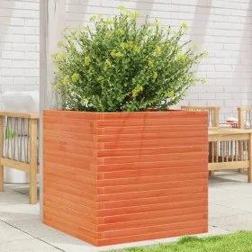 Solid wax brown pine wood planter 70x70x68.5 cm by vidaXL, Pots and planters - Ref: Foro24-3282476, Price: 231,98 €, Discount: %