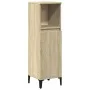 Armario de baño madera contrachapada roble Sonoma 30x30x100 cm de vidaXL, Tocadores de baño - Ref: Foro24-847389, Precio: 63,...
