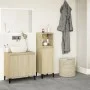 Armario de baño madera contrachapada roble Sonoma 30x30x100 cm de vidaXL, Tocadores de baño - Ref: Foro24-847389, Precio: 63,...