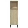 Armario de baño madera contrachapada roble Sonoma 30x30x100 cm de vidaXL, Tocadores de baño - Ref: Foro24-847389, Precio: 63,...