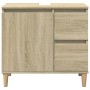 Badezimmerschrank aus Sonoma-Eichensperrholz, 65 x 33 x 60 cm von vidaXL, Badezimmerwaschtische - Ref: Foro24-847406, Preis: ...