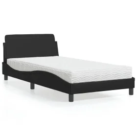 Bett mit schwarzer Kunstledermatratze 100x200 cm von vidaXL, Betten und Lattenroste - Ref: Foro24-3208357, Preis: 257,78 €, R...