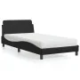 Cama con colchón cuero sintético negro 100x200 cm de vidaXL, Camas y somieres - Ref: Foro24-3208357, Precio: 231,51 €, Descue...